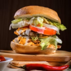 Veg Burger, Wings & Brownie Combo
